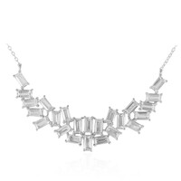 Weißer Topas-Silbercollier