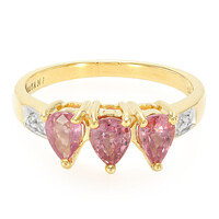 Nicht erhitzter Padparadscha-Saphir-Goldring (AMAYANI)