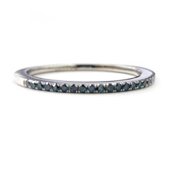 Blauer Diamant-Silberring
