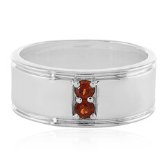 Indischer Granat-Herren-Silberring