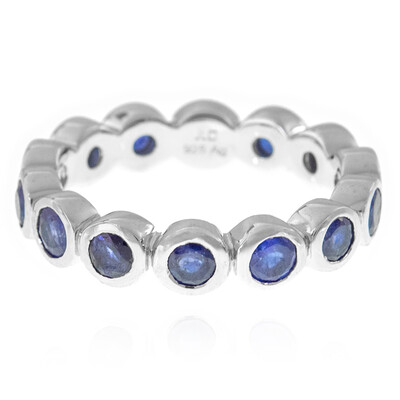 Blauer Madagaskar-Saphir-Silberring