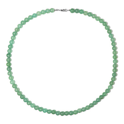 Grüner Aventurin-Silberhalskette