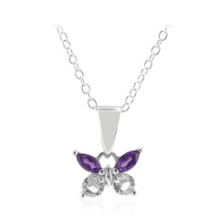 Sambia-Amethyst-Silberhalskette