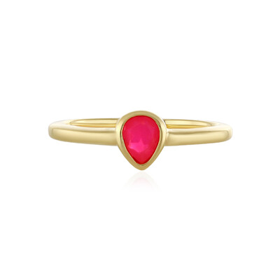 Äthiopischer Pinkfarbener Opal-Silberring