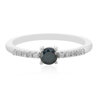 Blauer I Brillant-Silberring