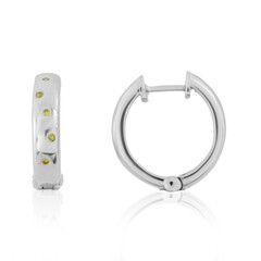 Gelber Diamant-Silberohrringe