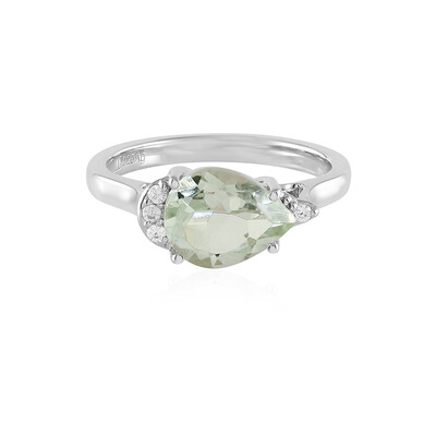 Grüner Amethyst-Silberring