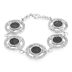 Antikes Witwen-Scherflein-Silberarmband