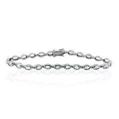 Himmelblauer Topas-Silberarmband