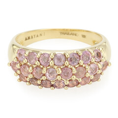 Nicht erhitzter Padparadscha-Saphir-Goldring (AMAYANI)