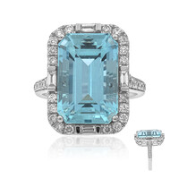 AAA-Brasilianischer Aquamarin-Goldring (AMAYANI)