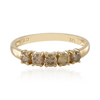 I2 Schokoladen-Brillant-Goldring