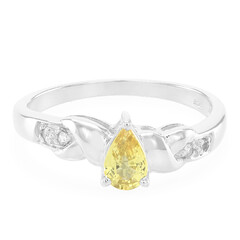 Gelber Saphir-Silberring