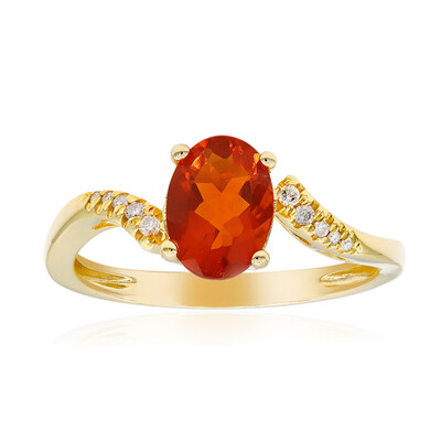 Mexikanischer Feueropal-Goldring (CIRARI)