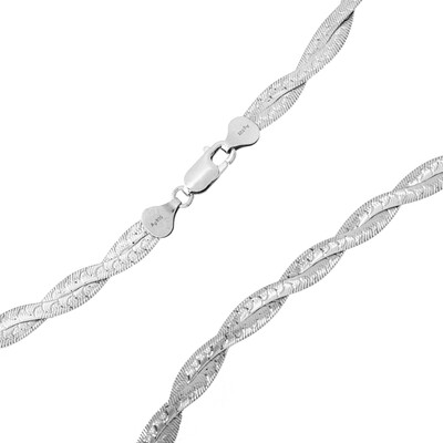 Design-Silbercollier - 12,9 g - 45 cm