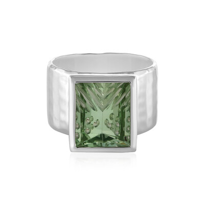 Grüner Amethyst-Silberring