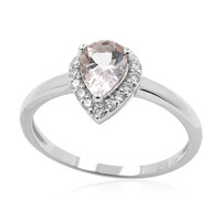 AAA-Pfirsich-Morganit-Platinring