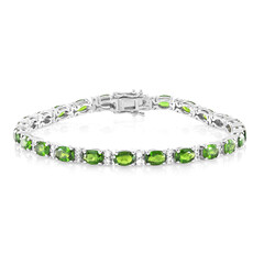 Russischer Diopsid-Silberarmband