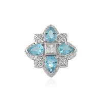 Blauer Apatit-Silberring
