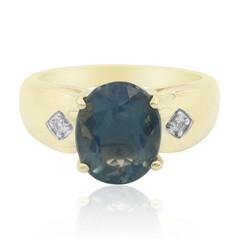 Blauer Feueropal-Goldring
