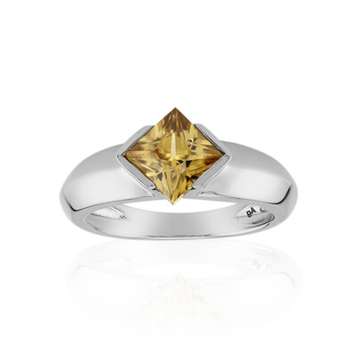 Gelber Zirkon-Silberring