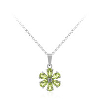 Burmesischer Peridot-Silberhalskette