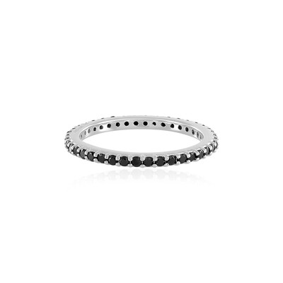 Schwarzer Spinell-Silberring
