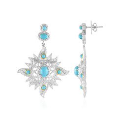 Sleeping Beauty-Türkis-Silberohrringe (Dallas Prince Designs)
