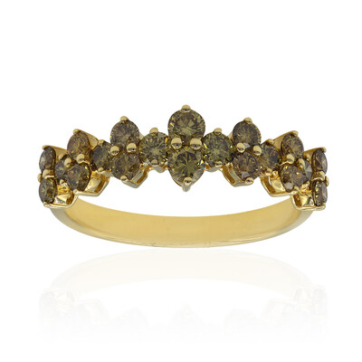 Grüner SI1 Brillant-Goldring (CIRARI)