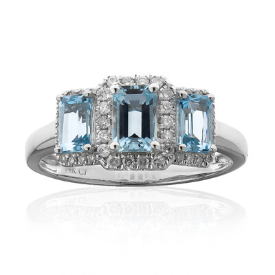 AAA-Brasilianischer Aquamarin-Goldring (CIRARI)