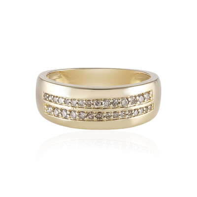 I2 Schokoladen-Brillant-Goldring (KM by Juwelo)