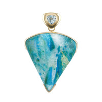 Atacama-Opal-Silberanhänger (Bali Barong)