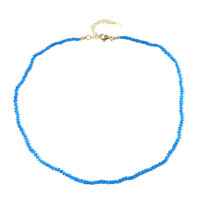 Neonblauer Apatit-Silberhalskette (Adela Silber)