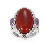 Roter Achat-Silberring