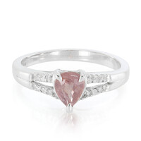 Nicht erhitzter Padparadscha-Saphir-Goldring