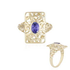 AAA-Tansanit-Goldring (Ornaments by de Melo)