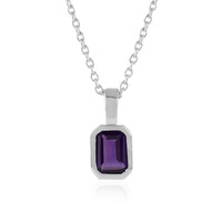 Sambia-Amethyst-Silberhalskette