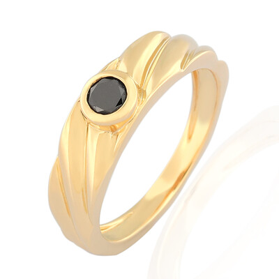 Schwarzer Brillant-Goldring (de Melo)