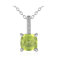 Peridot-Silberhalskette