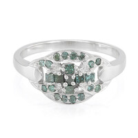 Fancy-Diamant-Silberring