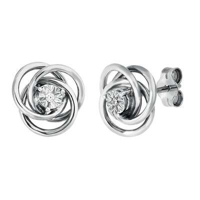 PK (H) Diamant-Silberohrringe