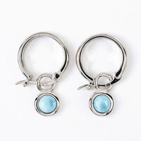 Larimar-Silberohrringe