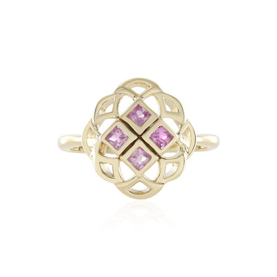 Pinkfarbener Ceylon-Saphir-Goldring