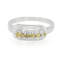 Fancy-Diamant-Silberring