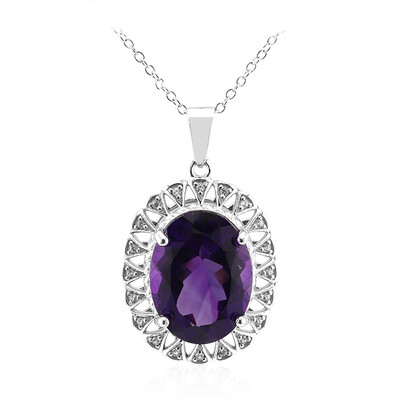 Marokkanischer Amethyst-Silberhalskette