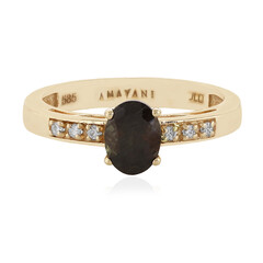 Tansania-Farbwechsel-Granat-Goldring (AMAYANI)