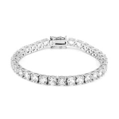 Weißer Topas-Silberarmband