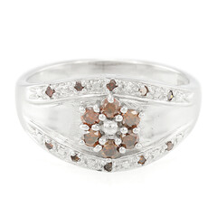 Fancy-Diamant-Silberring