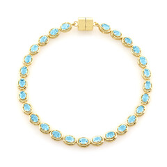 Schweizblauer Topas-Silberarmband