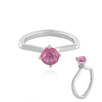 Pinkfarbener Madagaskar-Saphir-Silberring